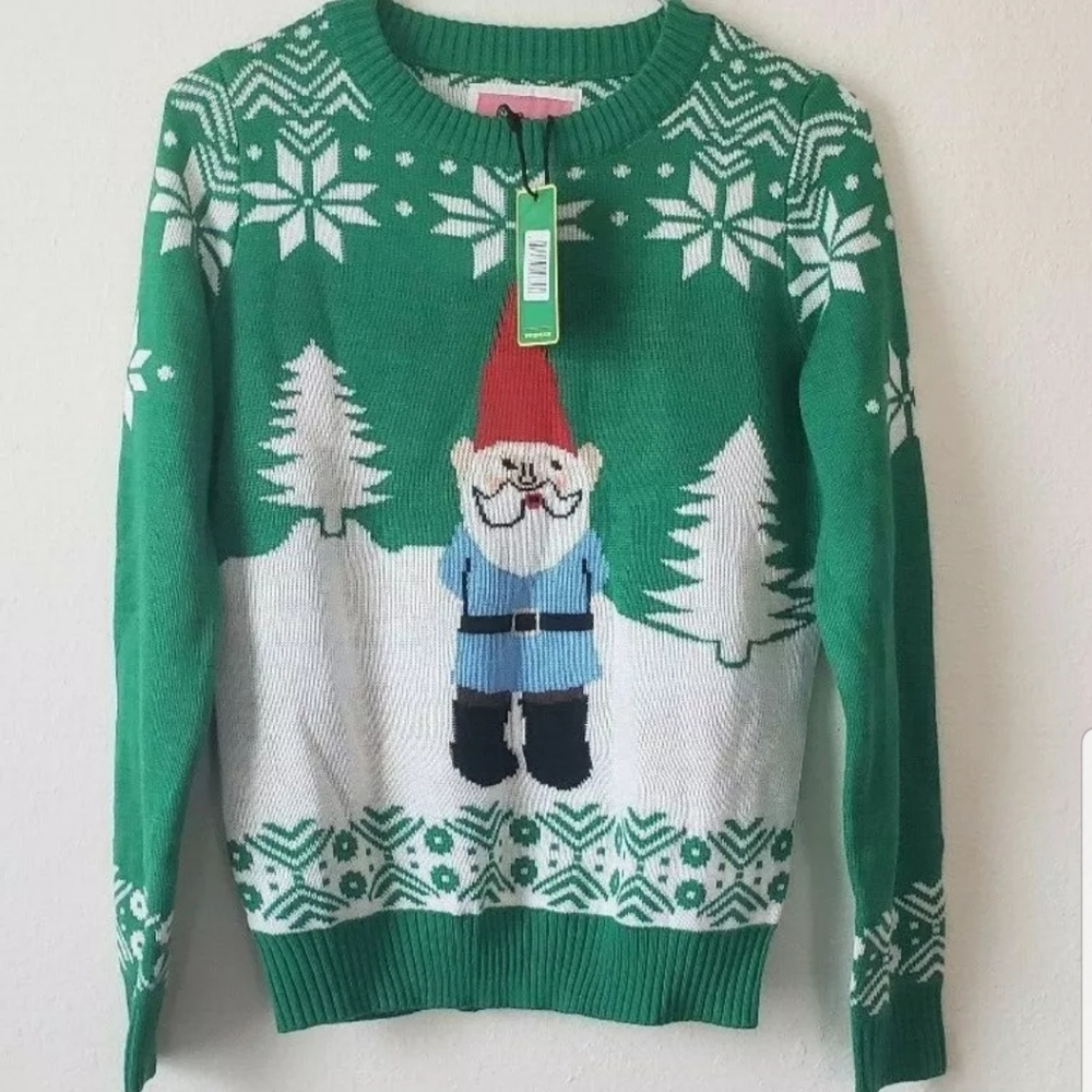 Tipsy Elves Naughty Gnome Ugly Christmas Sweater